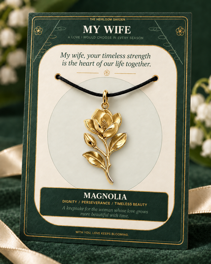 My Wife, I Would Choose You in Every Lifetime and Every Season — Flower Charm Bracelet Set