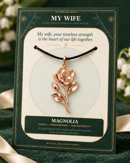 My Wife, I Would Choose You in Every Lifetime and Every Season — Flower Charm Bracelet Set
