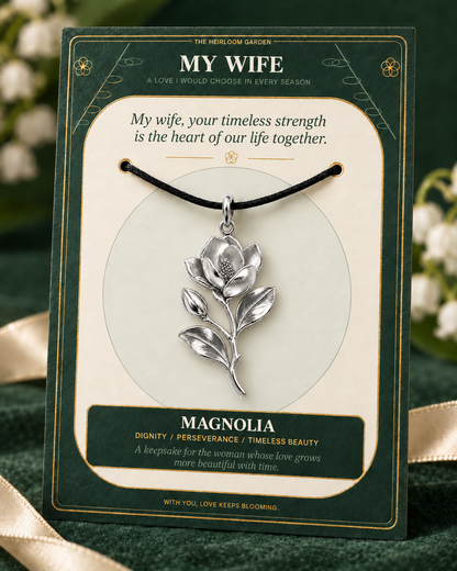 My Wife, I Would Choose You in Every Lifetime and Every Season — Flower Charm Bracelet Set