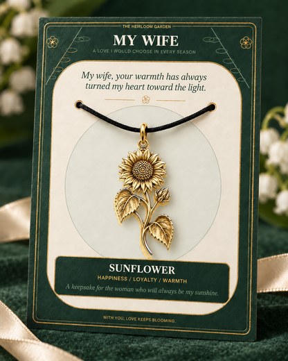 My Wife, I Would Choose You in Every Lifetime and Every Season — Flower Charm Bracelet Set
