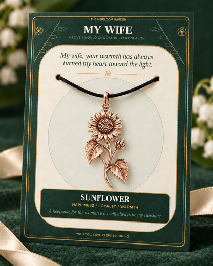 My Wife, I Would Choose You in Every Lifetime and Every Season — Flower Charm Bracelet Set