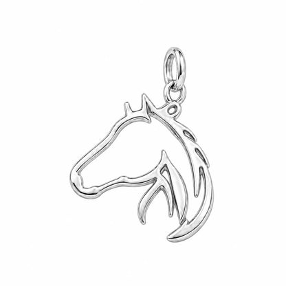 Wild and Free Horse Silhouette Charm Bracelet – Personalized Horse – adjustable black cord bracelet, 14–24 cm