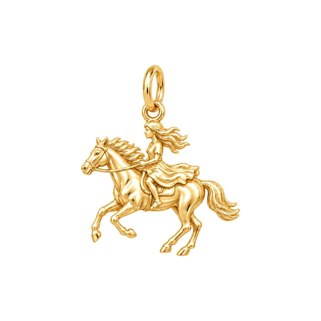 Wild and Free Rider Charm and Polyester Cord Bracelet Set