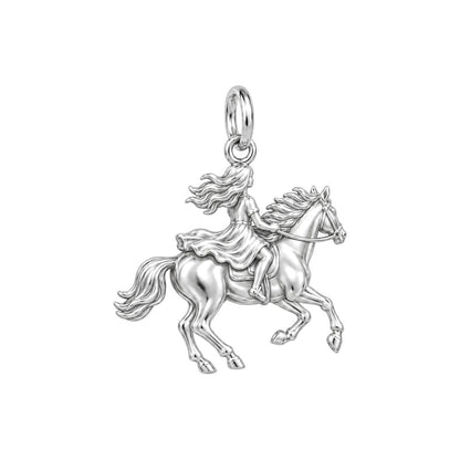 Wild and Free Rider Huggie Charm Earrings – back of the charm, engraving area