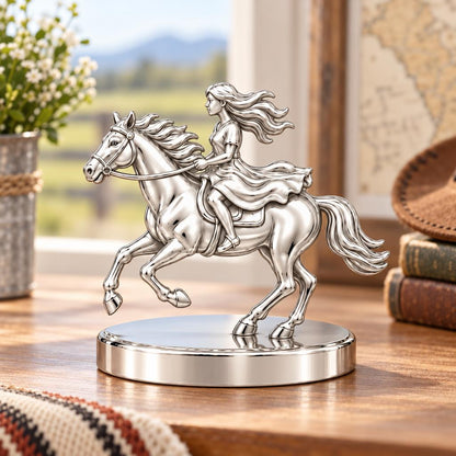 Wild and Free Rider Keepsake Plaque – worn / in use