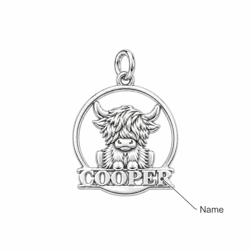 Wild and Woolly Highland Cow Charm Bracelet – Personalized Mom Gift – personalization guide