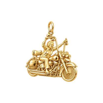 Wild at Heart Rider Charm Bracelet – Personalized Mom Gift – 18K gold charm, front view