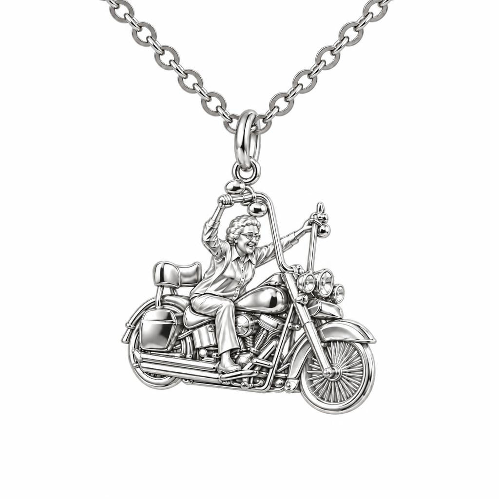 Wild at Heart Rider Charm Necklace Set – silver, front view