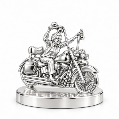 Wild at Heart Rider Keepsake Plaque – silver, front view