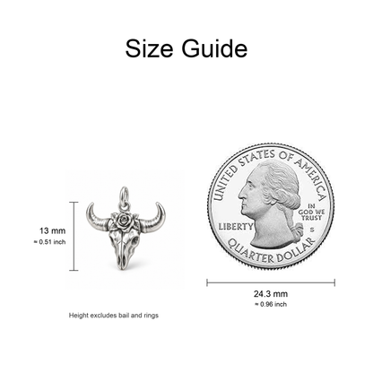 Wild Rose Bull Skull Charm — Size Guide | charm-topics-remaining-444-2026-09-14 | topic-232