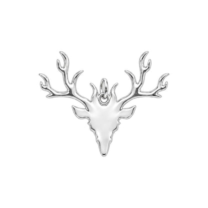 Wild Spirit Deer Skull Charm Bracelet – Personalized Hunter Gift – back of the charm, engraving area