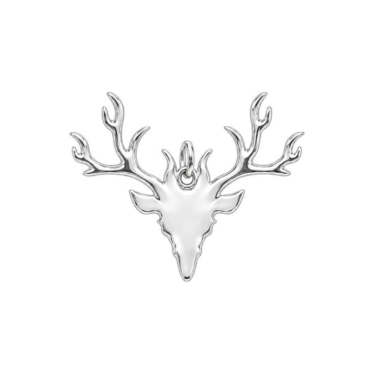 Wild Spirit Deer Skull Charm Bracelet – Personalized Hunter Gift – back of the charm, engraving area