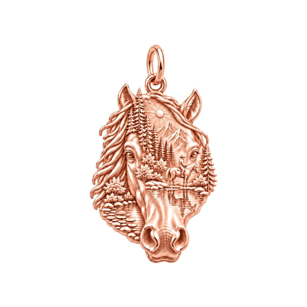 Wilderness Trail Horse Charm and Polyester Cord Bracelet Set