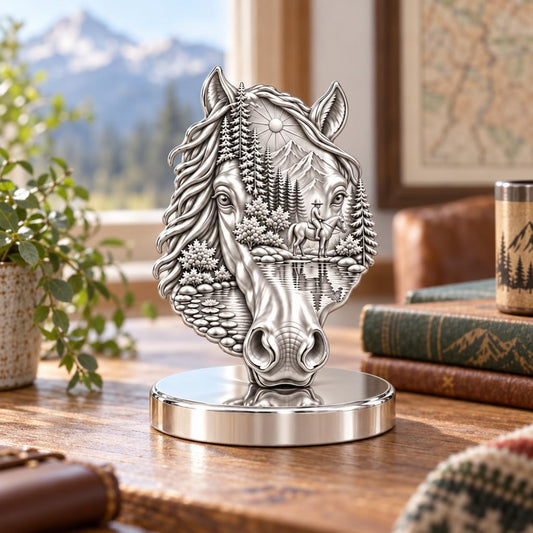 Wilderness Trail Horse Keepsake Plaque – worn / in use