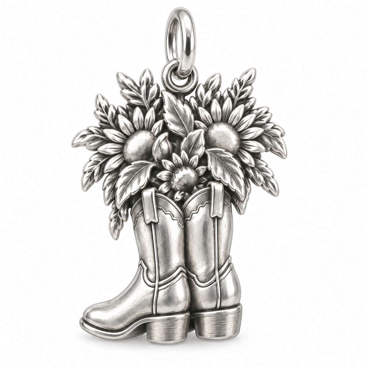 Wildflower Cowboy Boots Keepsake Plaque – back of the charm, engraving area
