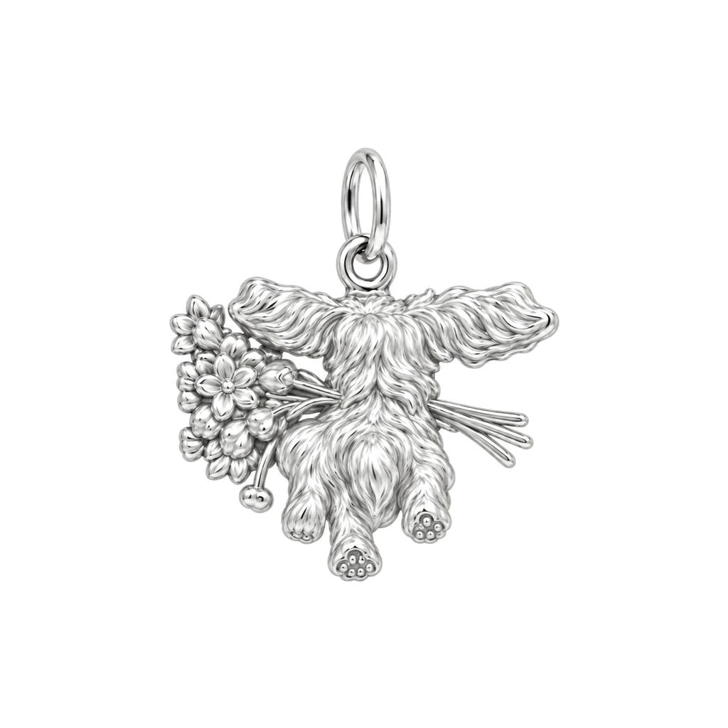 Wildflower Delivery Pup Charm and Polyester Cord Bracelet Set