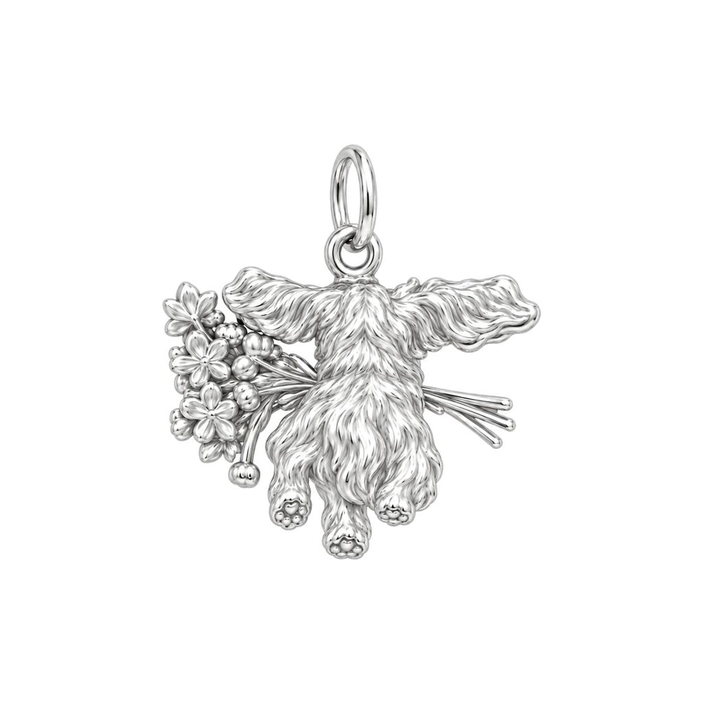 Wildflower Delivery Pup Keepsake Plaque – back of the charm, engraving area
