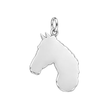 Wildflower Spirit Horse Charm Bracelet – Personalized Horse Lover Gift – back of the charm, engraving area