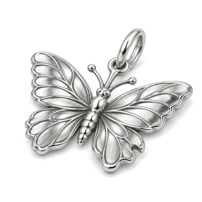 Wings of Becoming Charm — Silver Super Macro | charm-topics-remaining-444-2026-09-14 | topic-035