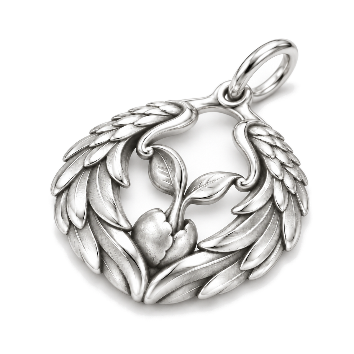 Wings of Hope Charm — Silver Super Macro | charm-topics-remaining-444-2026-09-14 | topic-012