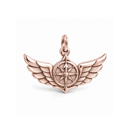 Wings of Service Charm — Rose Gold | charm-topics-remaining-444-2026-09-14 | topic-313
