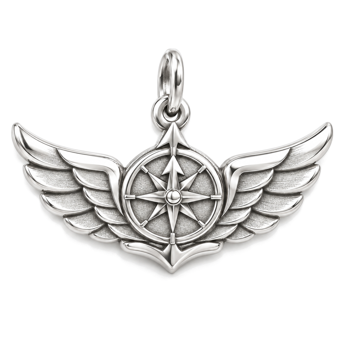 Wings of Service Charm — Silver Super Macro | charm-topics-remaining-444-2026-09-14 | topic-313
