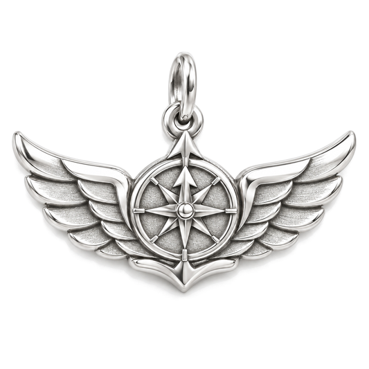 Wings of Service Charm — Silver Super Macro | charm-topics-remaining-444-2026-09-14 | topic-313