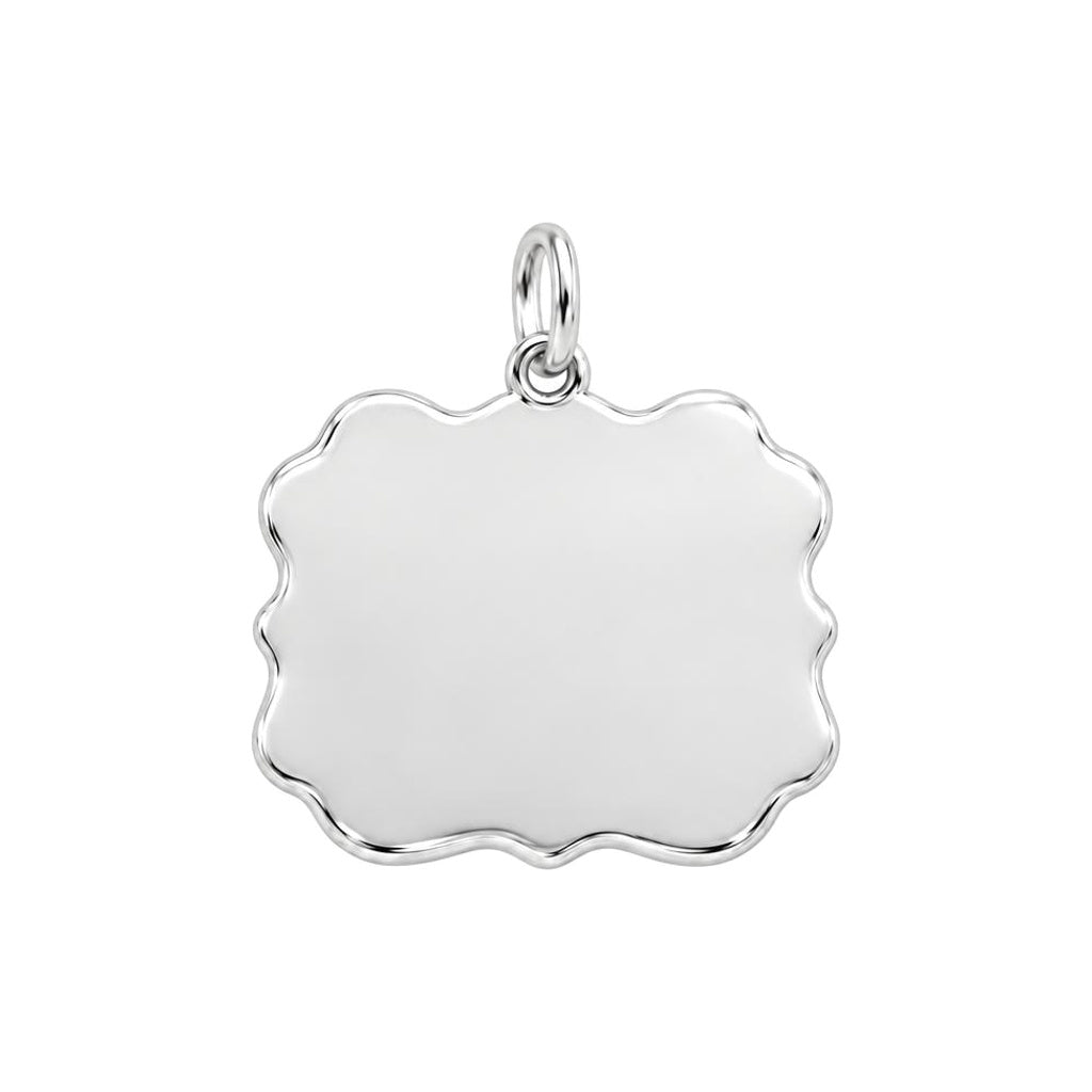 Winter Angel Pet Memorial Charm Bracelet – Personalized Mom Gift – back of the charm, engraving area