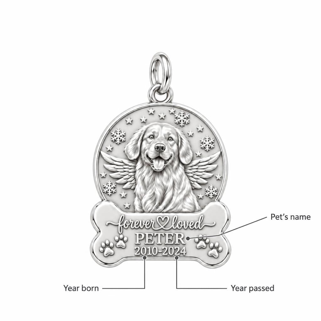 Winter Angel Wings Charm Bracelet – Personalized Dog Mom Gift – personalization guide