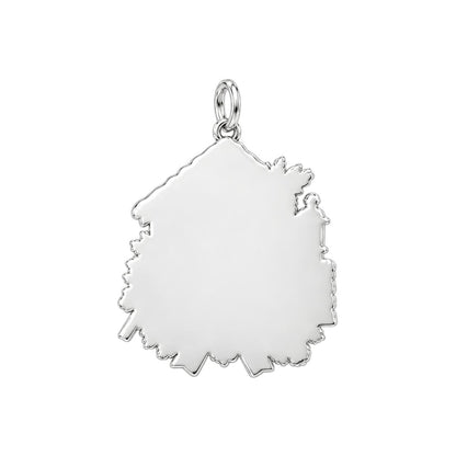 Winter Cardinal Memorial Charm Bracelet – Personalized Remembrance – back of the charm, engraving area
