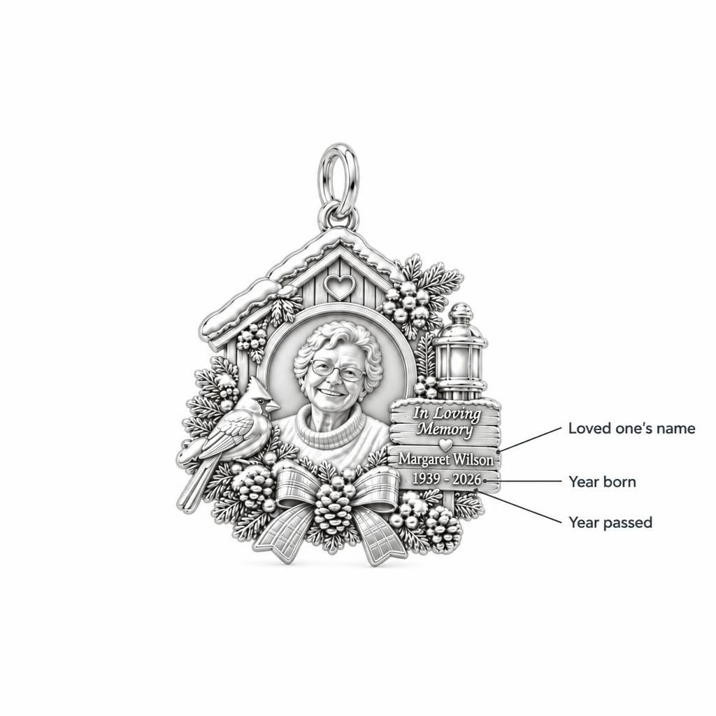 Winter Cardinal Memorial Charm Bracelet – Personalized Remembrance – personalization guide