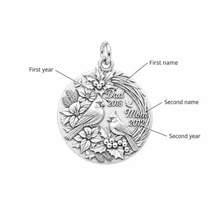 Winter Cardinal Pair Charm Bracelet – Personalized Mom Gift – personalization guide