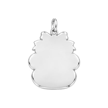 Winter Memorial Paw Charm Bracelet – Personalized Dog Mom Gift – back of the charm, engraving area