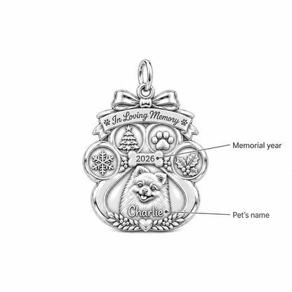 Winter Memorial Paw Charm Bracelet – Personalized Dog Mom Gift – personalization guide