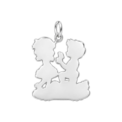 Winter Proposal Heart Charm Bracelet – Personalized Couple Gift – back of the charm, engraving area