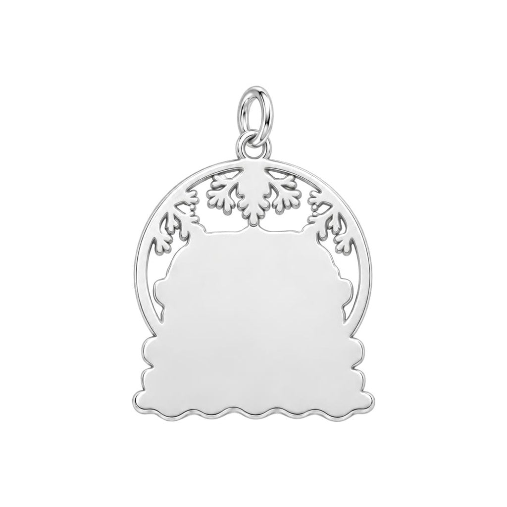 Winter Sisterhood Charm Bracelet – Personalized Sister Gift – back of the charm, engraving area