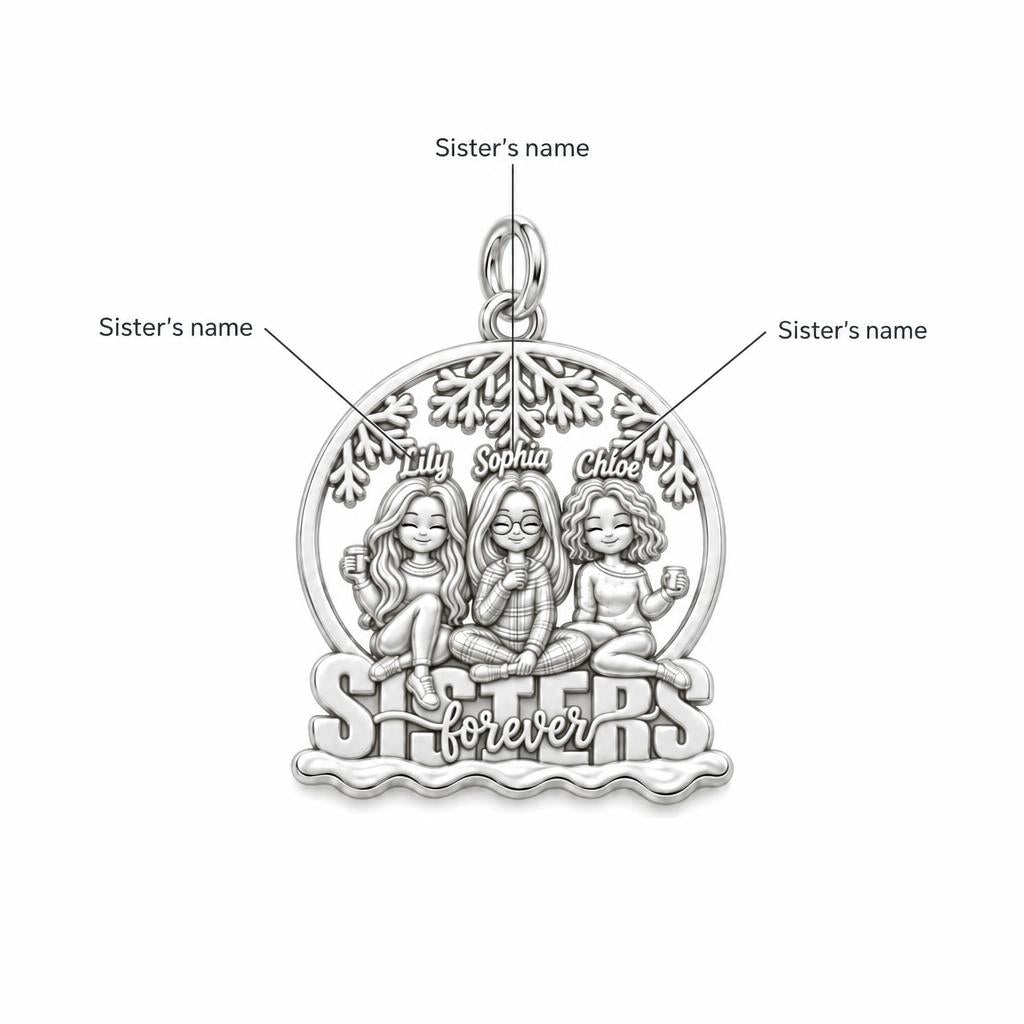 Winter Sisterhood Charm Bracelet – Personalized Sister Gift – personalization guide