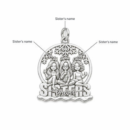Winter Sisterhood Charm Bracelet – Personalized Sister Gift – personalization guide