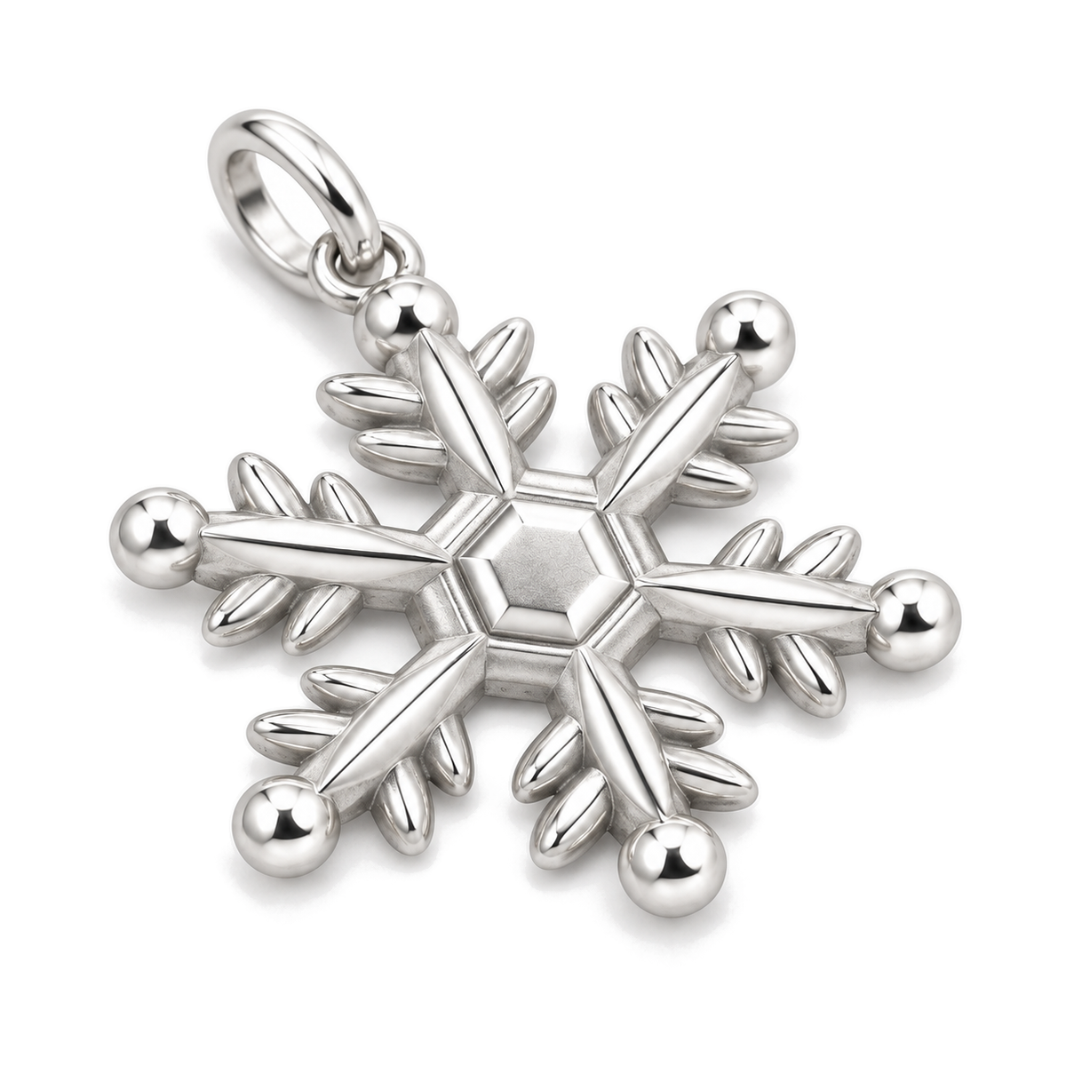 Winter Snowflake Charm — Silver Super Macro | charm-topics-remaining-444-2026-09-14 | topic-027