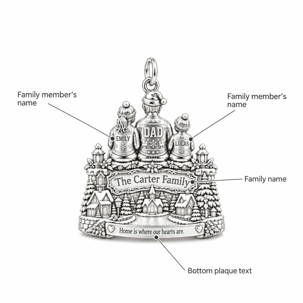 Winter Village Family Charm Bracelet – Personalized Mom Gift – personalization guide