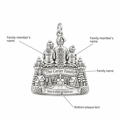 Winter Village Family Charm Bracelet – Personalized Mom Gift – personalization guide