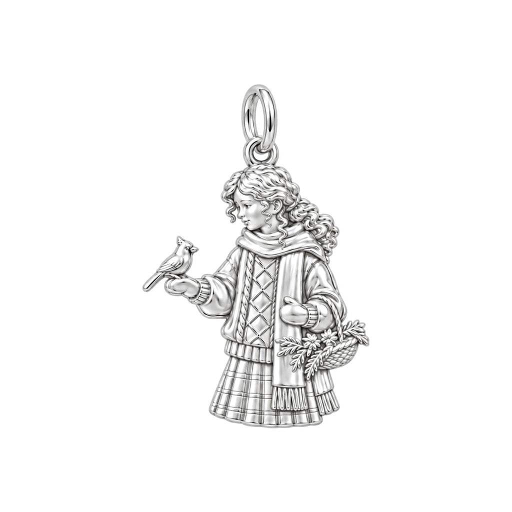Winter Visitor Charm and Polyester Cord Bracelet Set