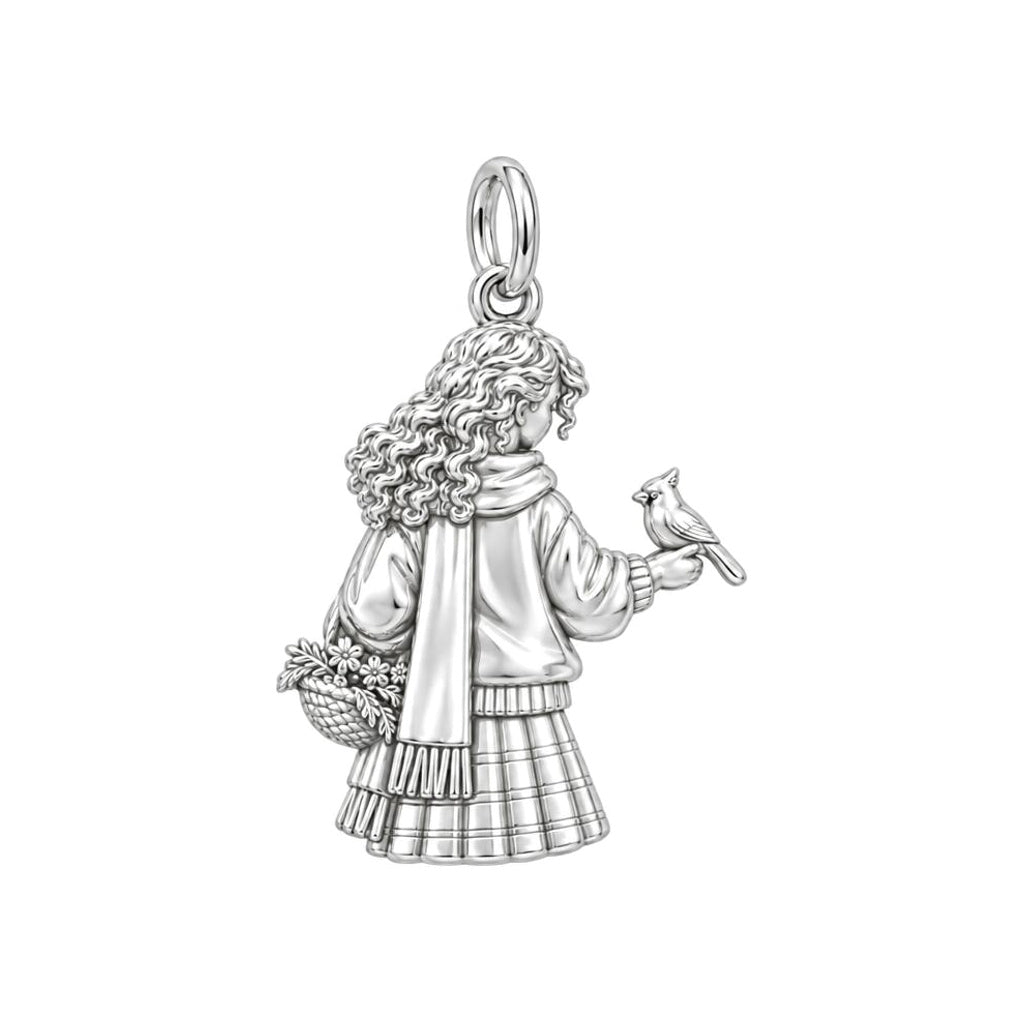 Winter Visitor Charm and Polyester Cord Bracelet Set