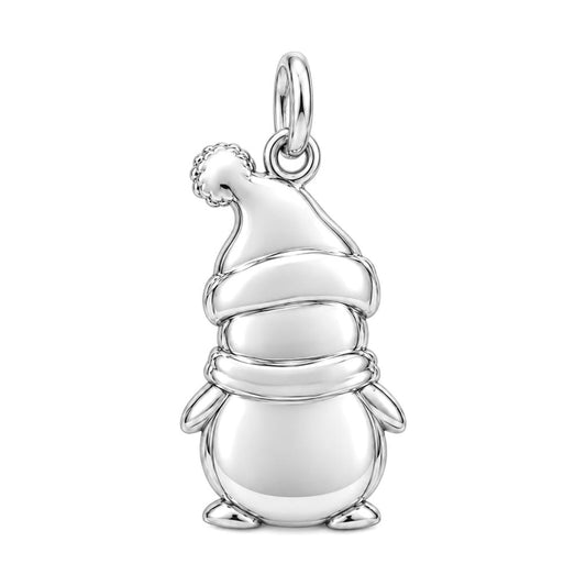 Winter Waddle Penguin Charm Bracelet – Personalized Daughter Gift – back of the charm, engraving area