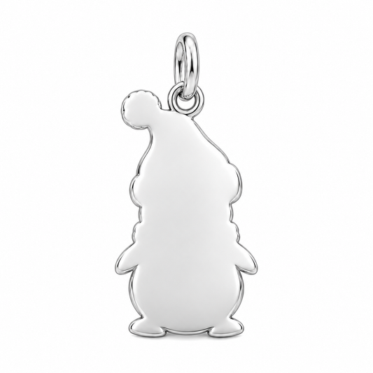Winter Waddle Penguin Charm Bracelet – Personalized Daughter Gift – macro detail of the charm