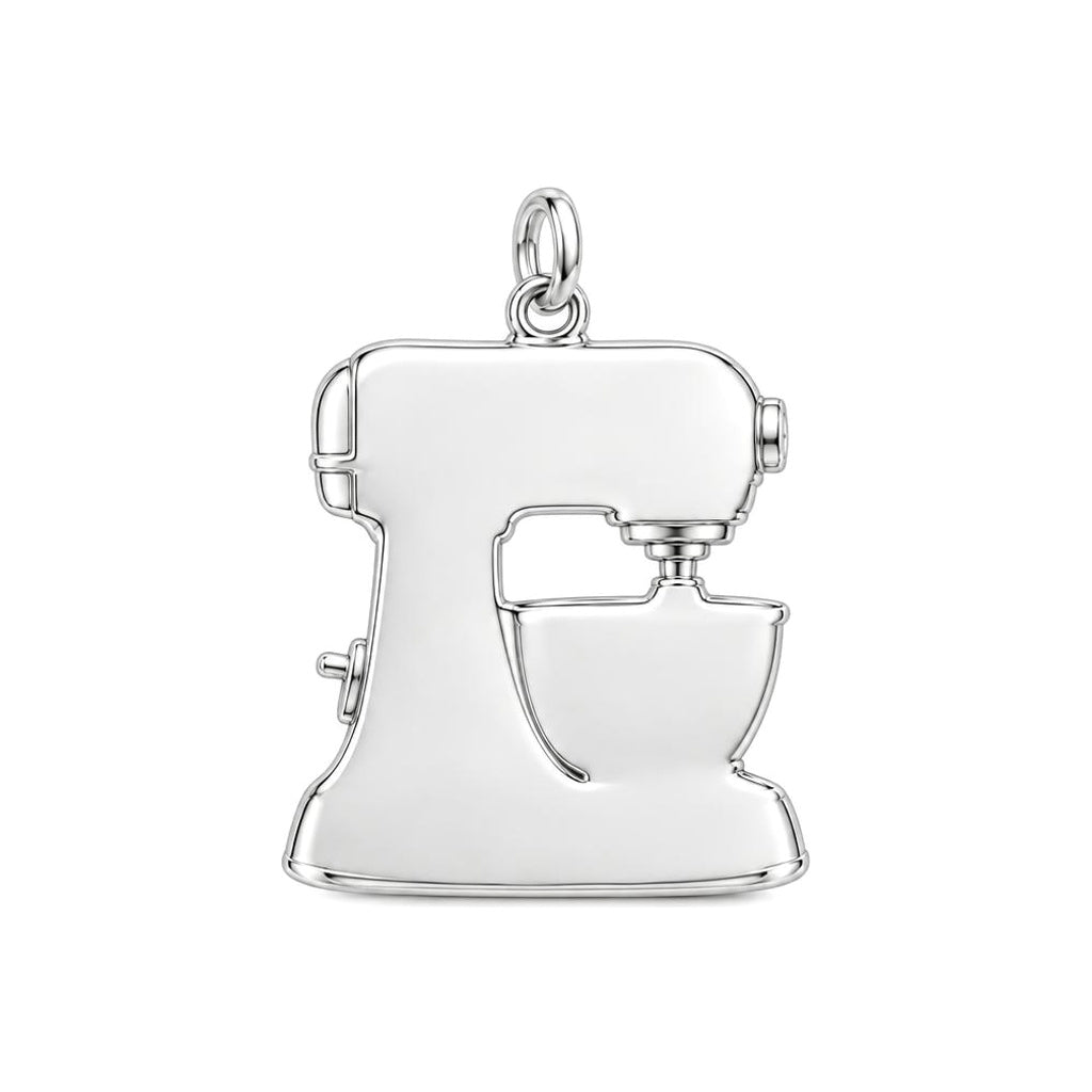 Winter Whimsy Holiday Mixer Charm Bracelet – Personalized Baker Gift – back of the charm, engraving area