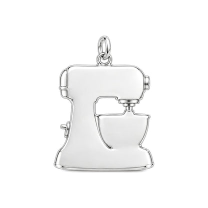 Winter Whimsy Holiday Mixer Charm Bracelet – Personalized Baker Gift – back of the charm, engraving area