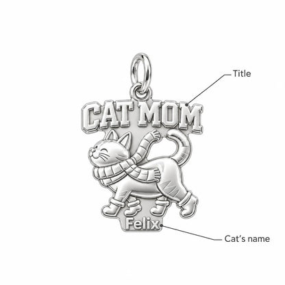 Winter Whisker Snuggle Charm Bracelet – Personalized Cat Mom Gift – personalization guide