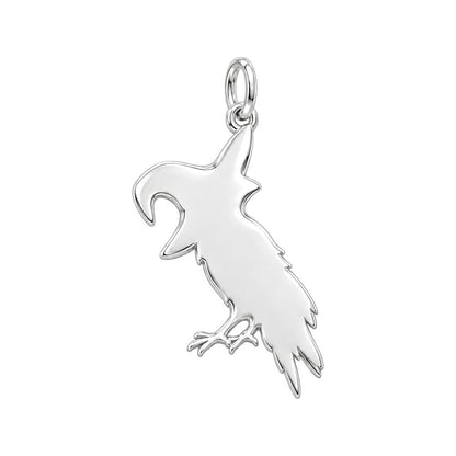 Wise Raven Wizard Charm Bracelet – Personalized Friend Gift – back of the charm, engraving area
