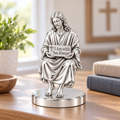 With You Always Jesus Keepsake Plaque – worn / in use